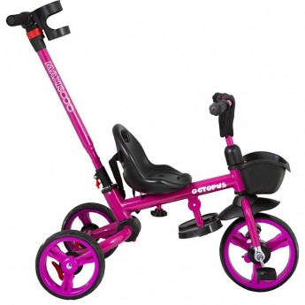 Велосипед 3-х колесный детский MAXISCOO "OCTOPUS" (2021), складной, с ручкой управления, розовый