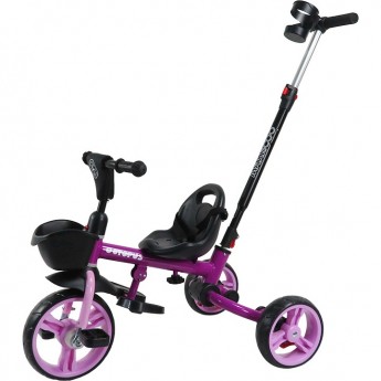Велосипед 3-х колесный детский MAXISCOO "OCTOPUS" (2023), складной, с ручкой управления, фиолетовый