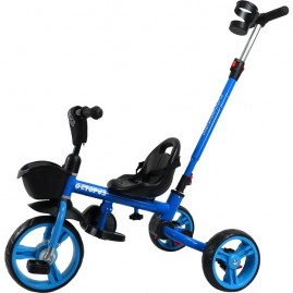 Велосипед 3-х колесный детский MAXISCOO "OCTOPUS" (2023), складной, с ручкой управления, синий