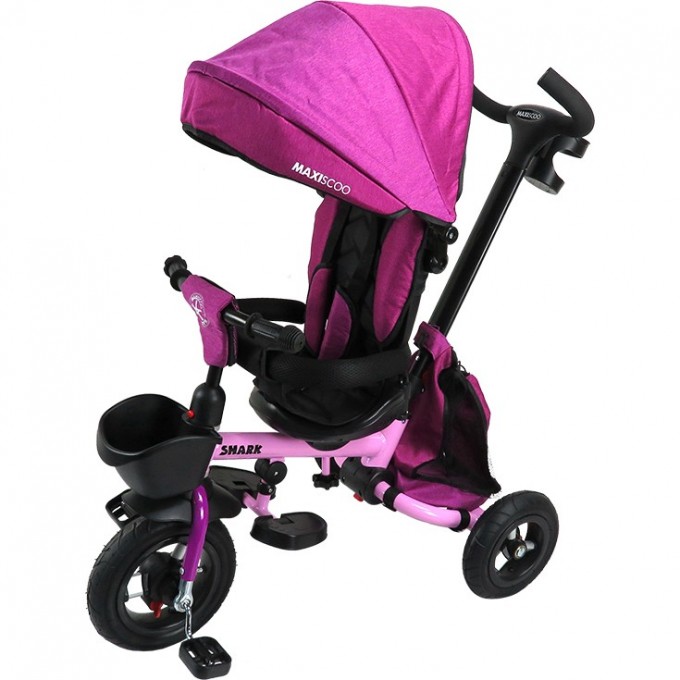 Велосипед 3-х колесный детский MAXISCOO "SHARK", розовый, складной с капюшоном MSC-TCL2303PK