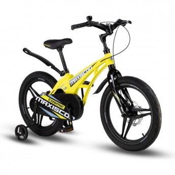 Велосипед детский MAXISCOO COSMIC DELUXE 18'' Желтый Матовый (2024)