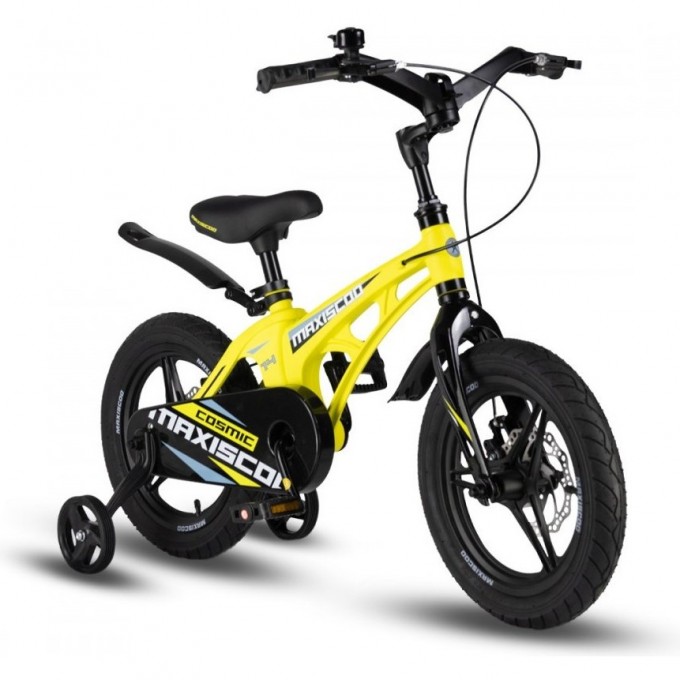 Велосипед детский MAXISCOO COSMIC DELUXE PLUS 14'' Желтый Матовый (2024) MSC-C1436D