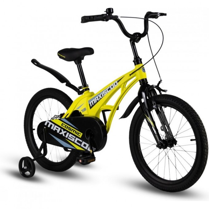 Велосипед детский MAXISCOO COSMIC СТАНДАРТ 18'' Желтый Матовый (2024) MSC-C1836