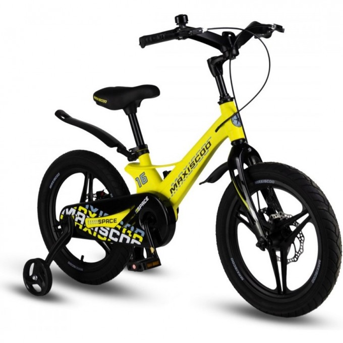 Велосипед детский MAXISCOO SPACE DELUXE 16'' Желтый Матовый (2024) MSC-S1635D