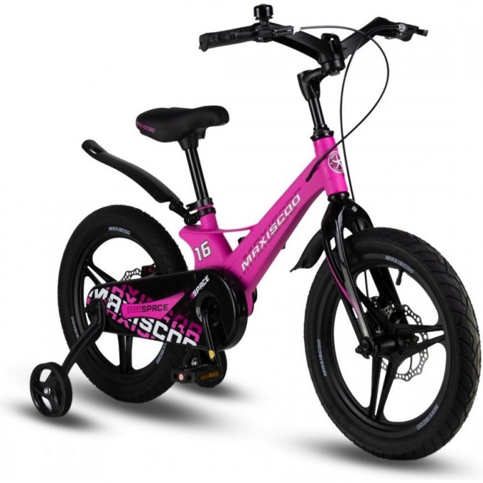 Велосипед детский MAXISCOO SPACE DELUXE 16'' Ультра-розовый Матовый (2024) MSC-S1632D