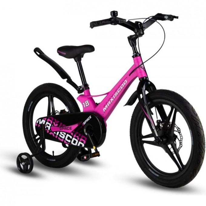Велосипед детский MAXISCOO SPACE DELUXE 18' Ультра-розовый Матовый (2024) MSC-S1832D
