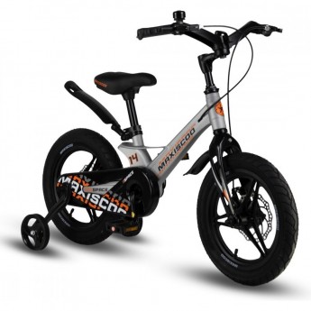 Велосипед детский MAXISCOO SPACE DELUXE PLUS 14'' Серый Жемчуг (2024)