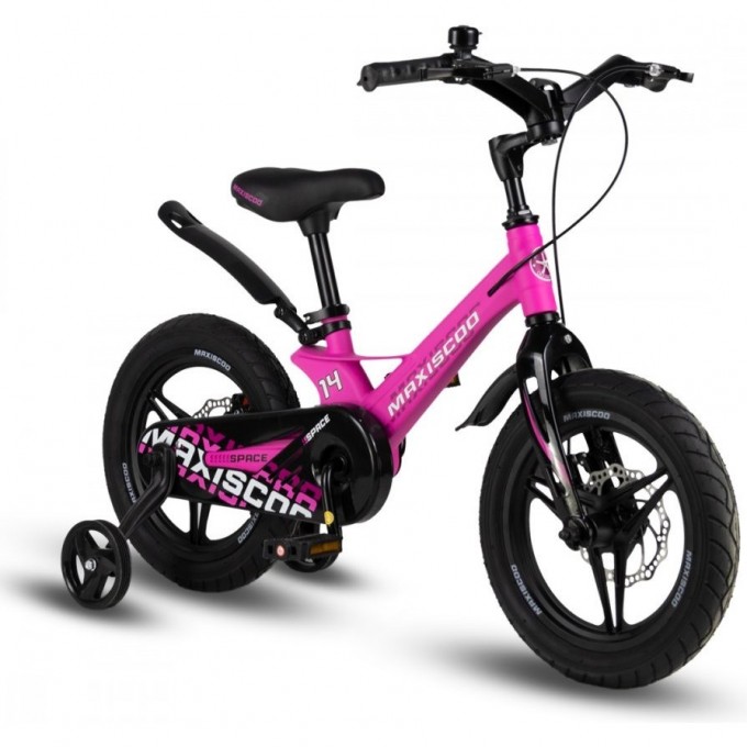 Велосипед детский MAXISCOO SPACE DELUXE PLUS 14'' Ультра-розовый Матовый (2024) MSC-S1432D