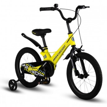 Велосипед детский MAXISCOO SPACE СТАНДАРТ 16'' Желтый Матовый (2024)