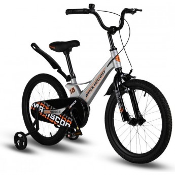 Велосипед детский MAXISCOO SPACE СТАНДАРТ 18'' Серый Жемчуг (2024)