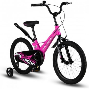 Велосипед детский MAXISCOO SPACE СТАНДАРТ 18'' Ультра-розовый Матовый (2024)