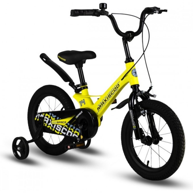 Велосипед детский MAXISCOO SPACE СТАНДАРТ ПЛЮС 14'' Желтый Матовый (2024) MSC-S1435