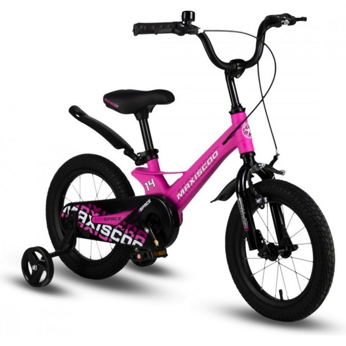 Велосипед детский MAXISCOO SPACE СТАНДАРТ ПЛЮС 14'' Ультра-розовый Матовый (2024) MSC-S1432