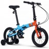 Велосипед детский складной MAXISCOO "S007" PRO 14'' Синий с оранжевым (2024)