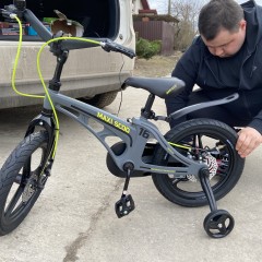 Велосипед 2-х колесный детский MAXISCOO "COSMIC" (2022), Делюкс, 16", серый матовый